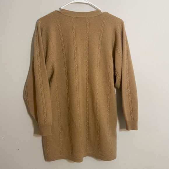 House of Cashmere Cardigans bundle of 2 tan and one gray cardigan 100& chasmere - Picture 3 of 13